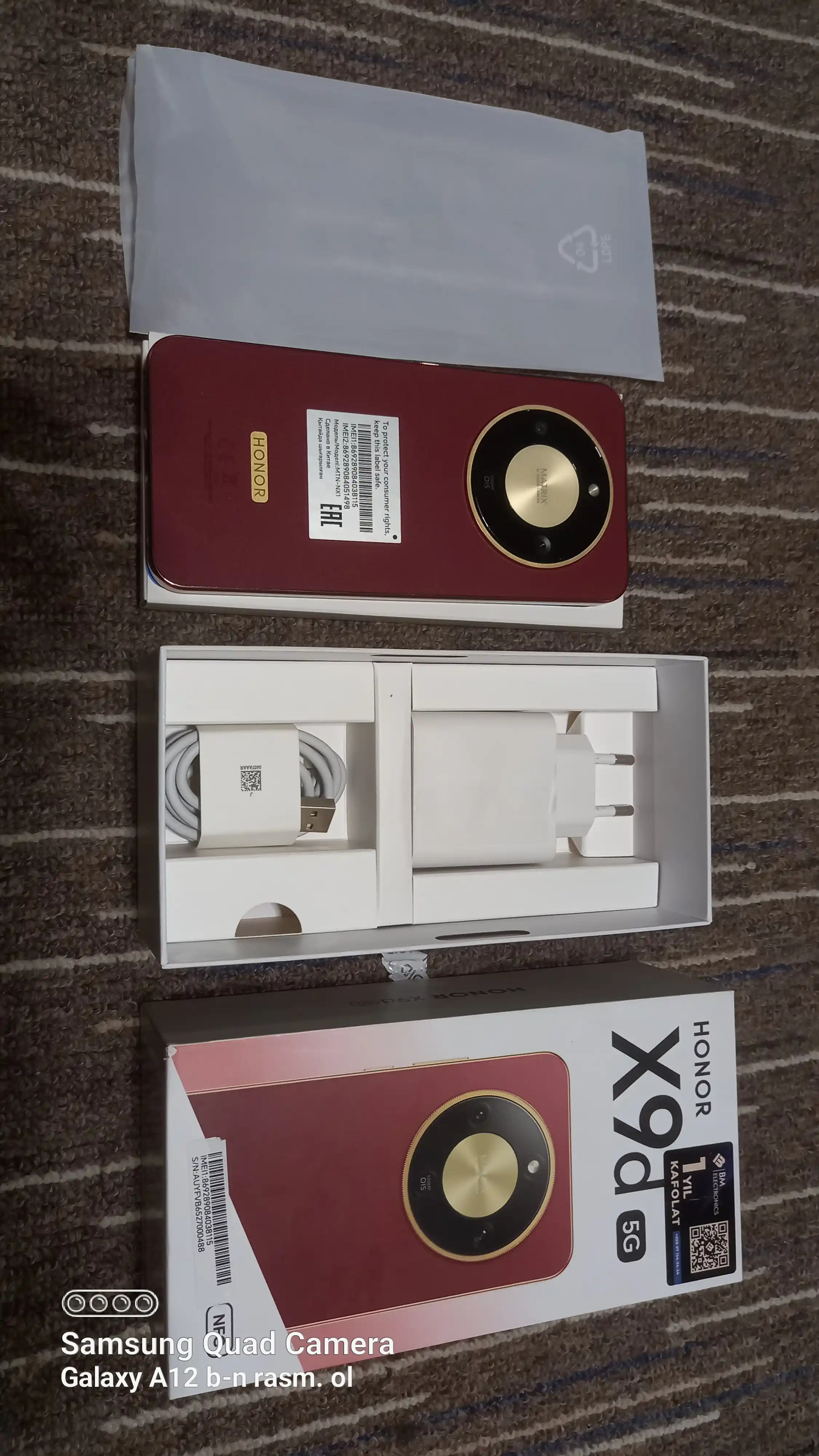 Honor X9d 5G smartfoni,AMOLED ekran,8300mAh,108MP,NFC,120Hz,1 Yil Kafolat