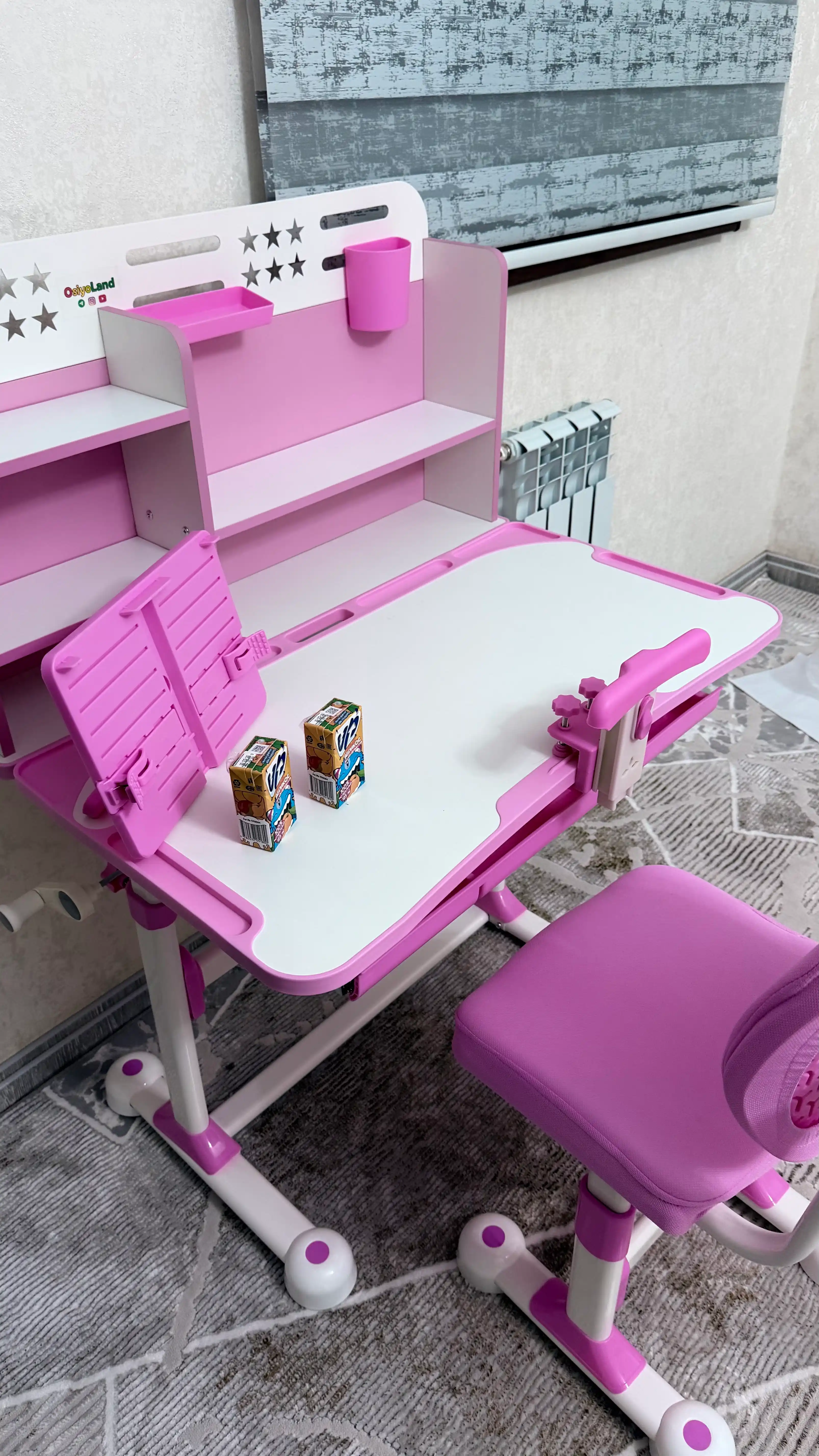 Parta, Transformer parta, 3–18 yoshgacha ergonomik, dars stoli, o`sib boruvchi, javonli