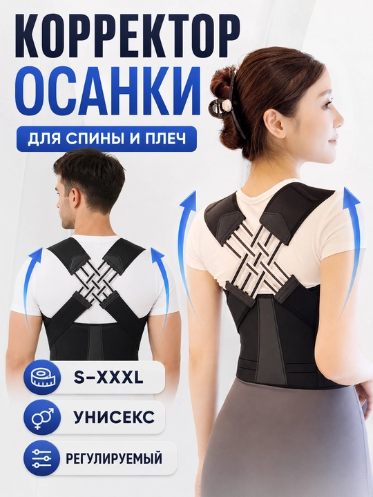 Ортопедический корсет - корректор осанки для спины и плеч, от сутулости, korset, karset - 