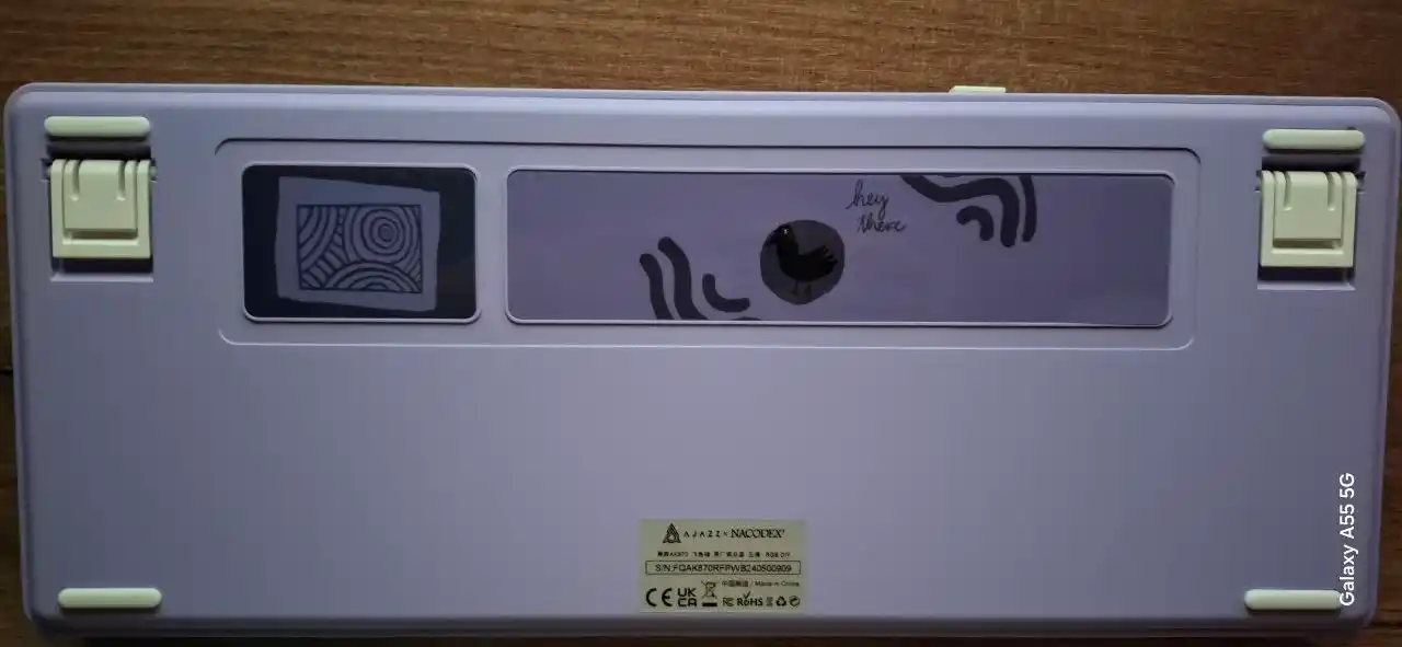 Mexanik O'yin Klaviatura AJAZZ AK870, Simsiz, Bluetooth, RGB, 87 Tugma, 4000mAh, Hot-Swap