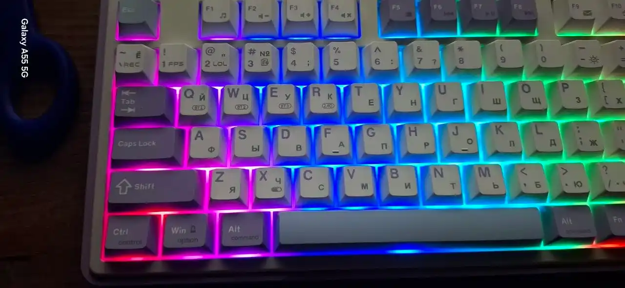 Mexanik O'yin Klaviatura AJAZZ AK870, Simsiz, Bluetooth, RGB, 87 Tugma, 4000mAh, Hot-Swap