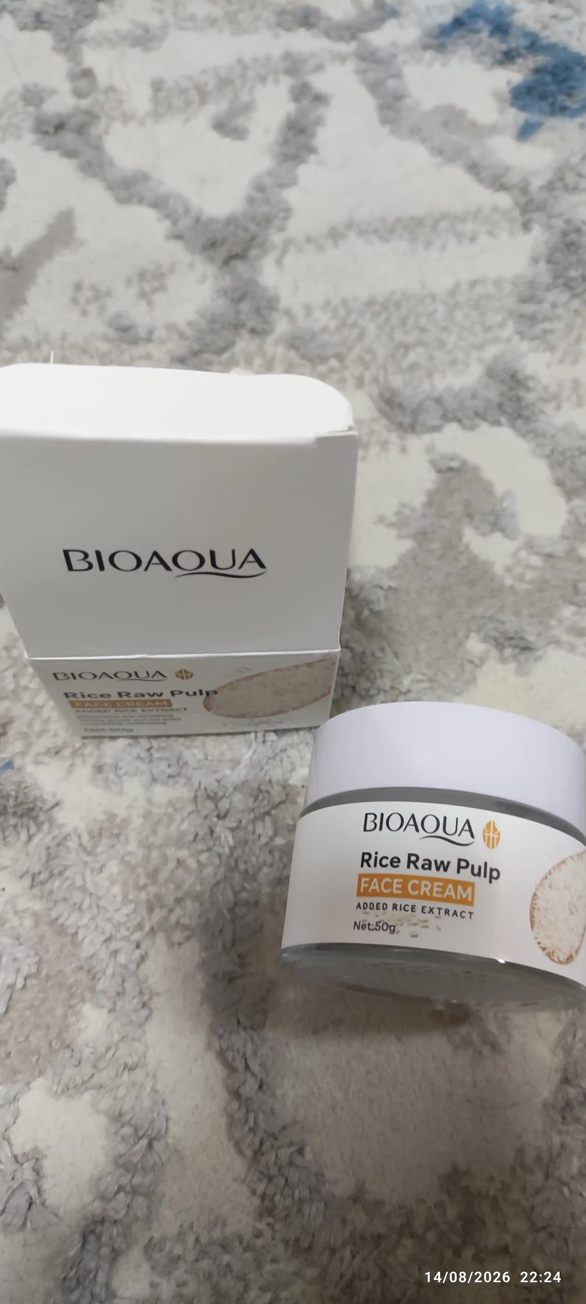 Увлажняющий крем для лица Bioaqua с экстрактом риса, 50 г