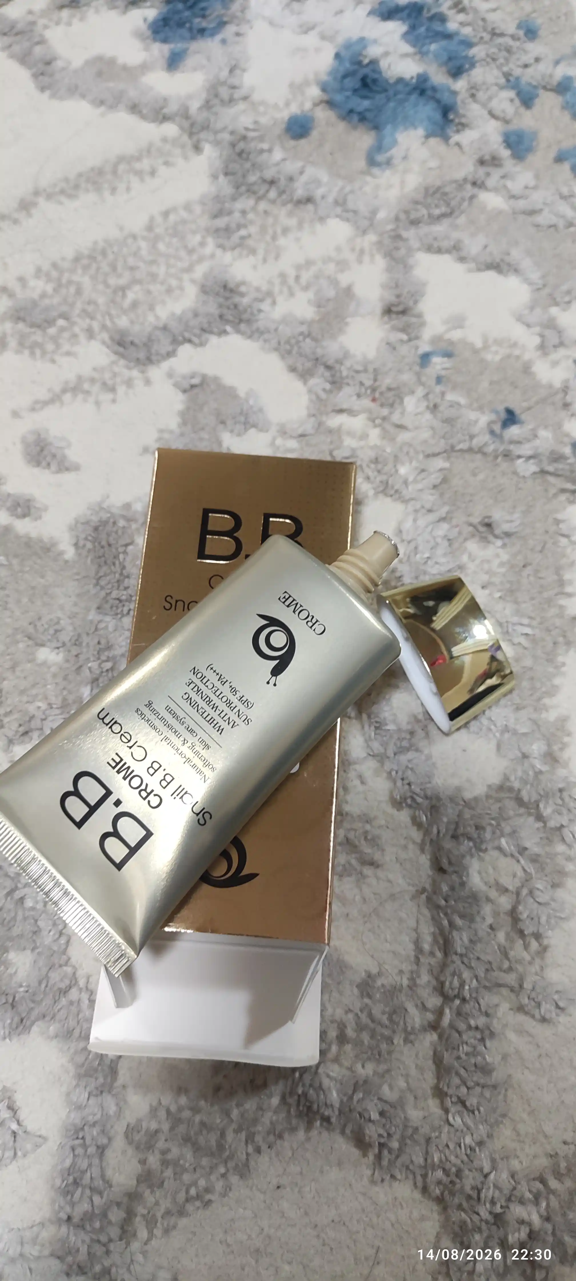 CROME SNAIL BB krem SPF50, с муцином улитки, отбеливающий тональный крем