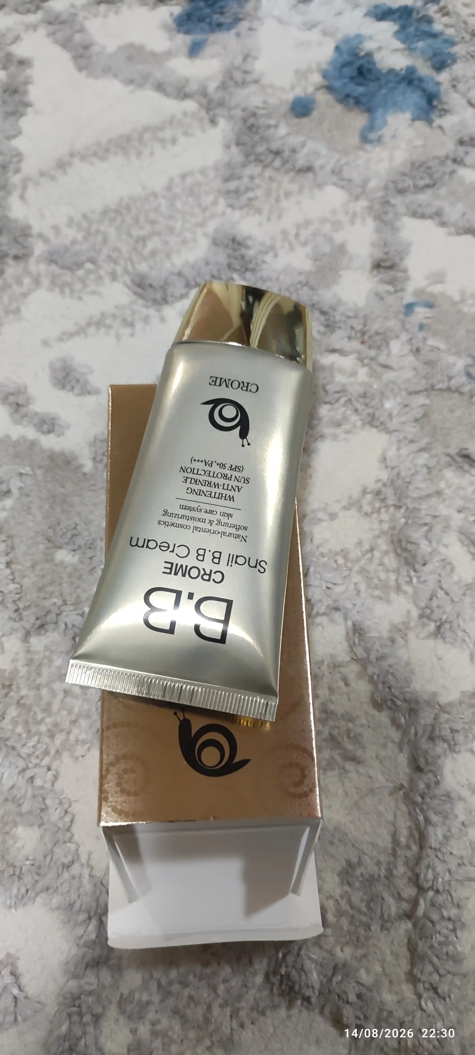 CROME SNAIL BB krem SPF50, с муцином улитки, отбеливающий тональный крем
