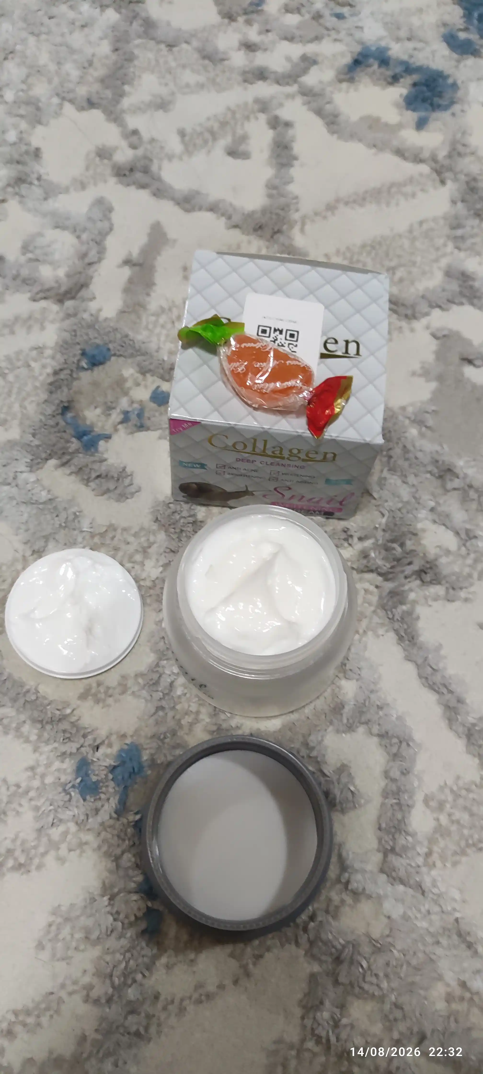 Oziqlantiruvchi, namlantiruvchi yuz uchun krem, shilliqurt ekstrakti Collagen, 80 gr