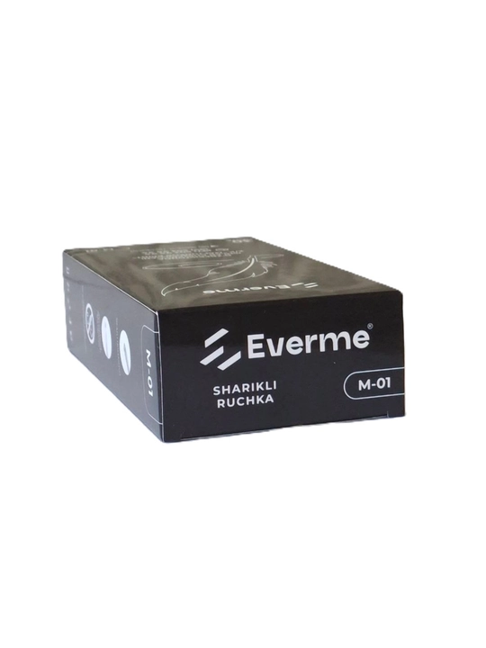 Everme M01 ruchkasi, ko‘k, uchburchak korpusli, 10 dona, olinadigan qopqoqli