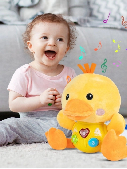 Bolalar uchun musiqa va chiroqli o‘yinchoq o‘rdakcha rivojlantiruvchi interaktiv o‘yinchoq