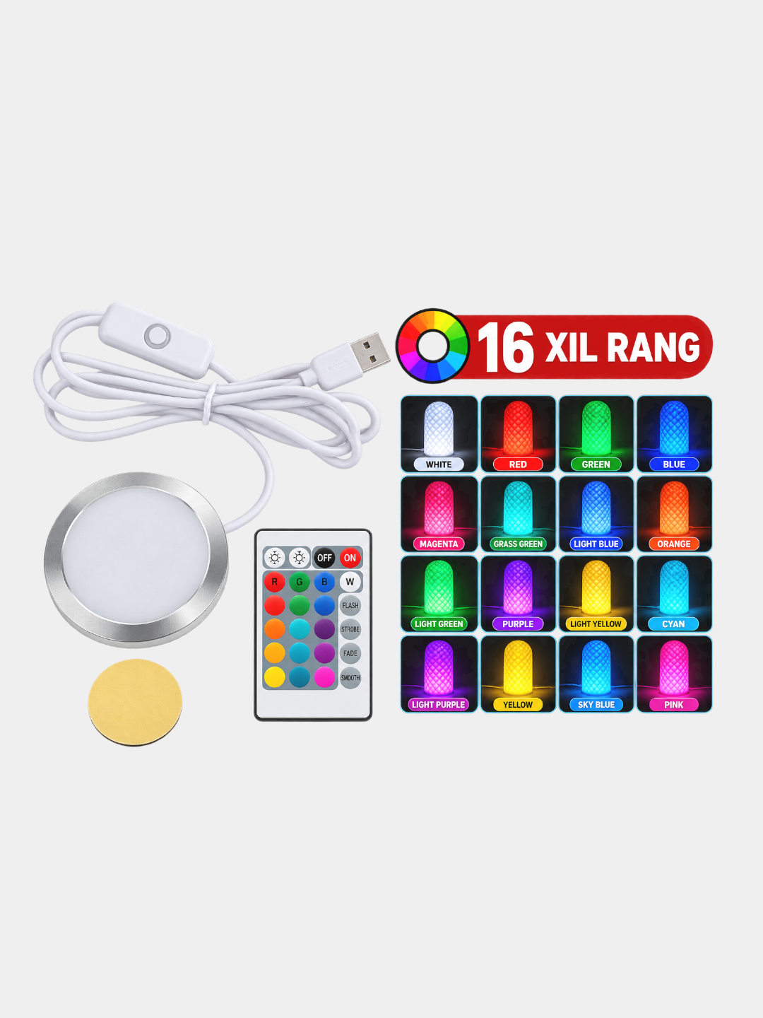 LED-модуль для создания DIY и декоративных ламп- Bambu Lab, 5V с usb кабелем - 