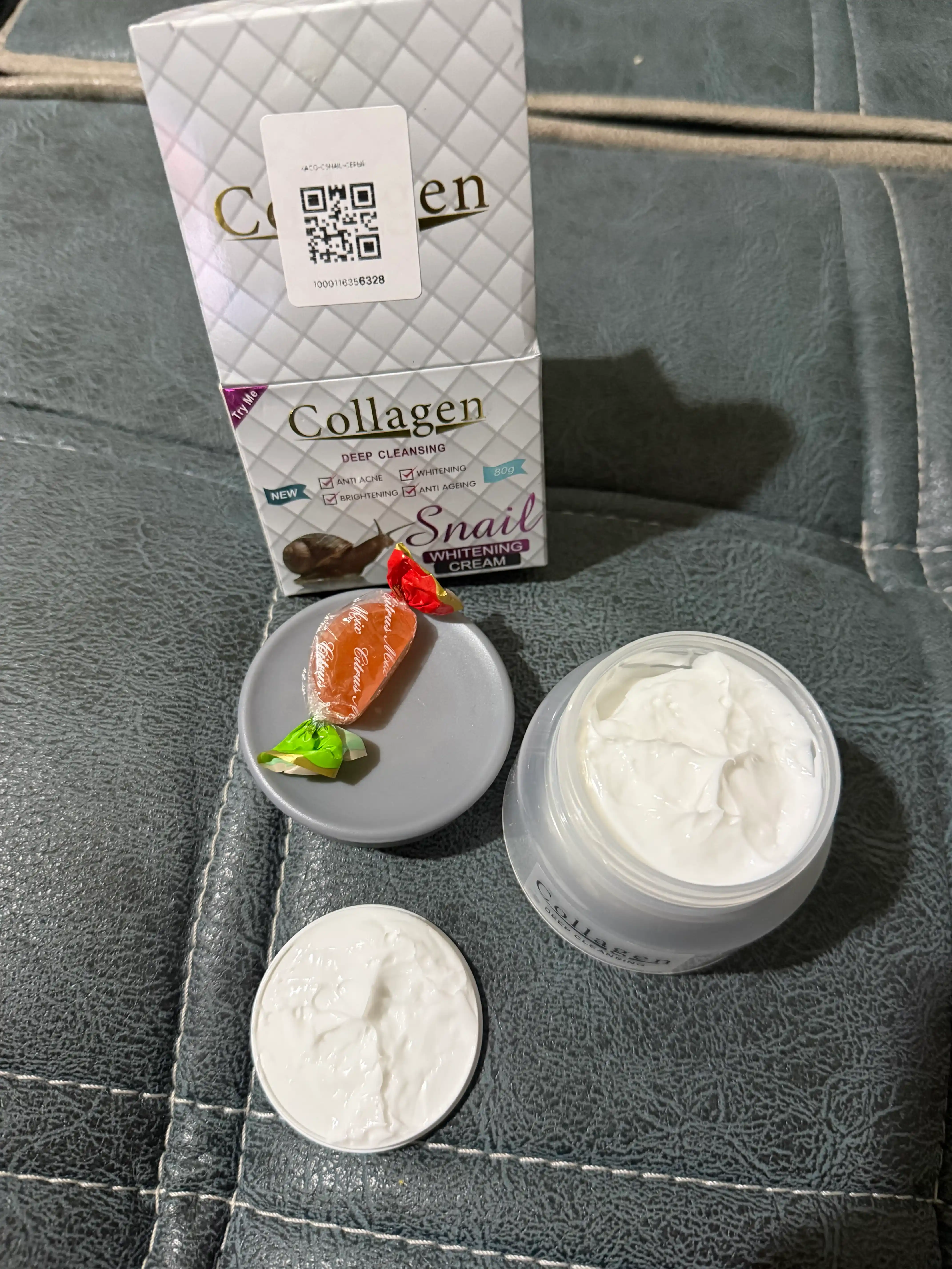 Oziqlantiruvchi, namlantiruvchi yuz uchun krem, shilliqurt ekstrakti Collagen, 80 gr