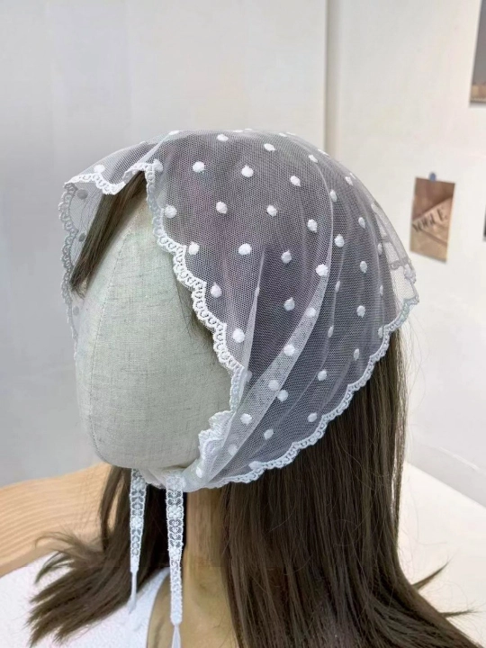 Ayollar va qizlar uchun nafis to‘rli bandana, uchburchak ro‘mol