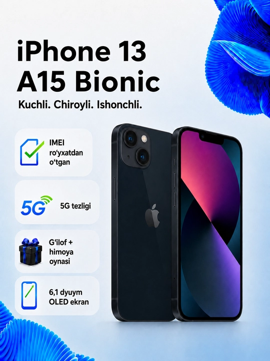 Apple iPhone 13 128GB SIM+eSIM imei ro`yxatdan o`tgan