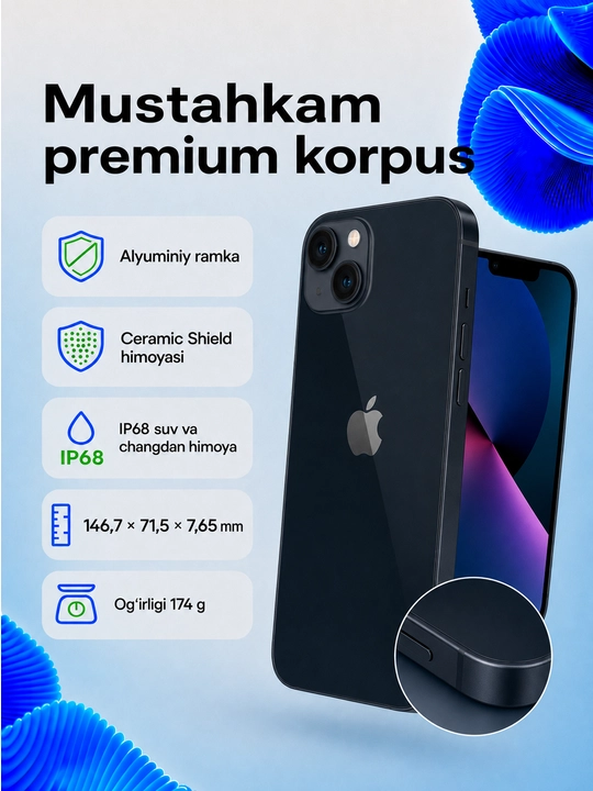Apple iPhone 13 128GB SIM+eSIM imei ro`yxatdan o`tgan