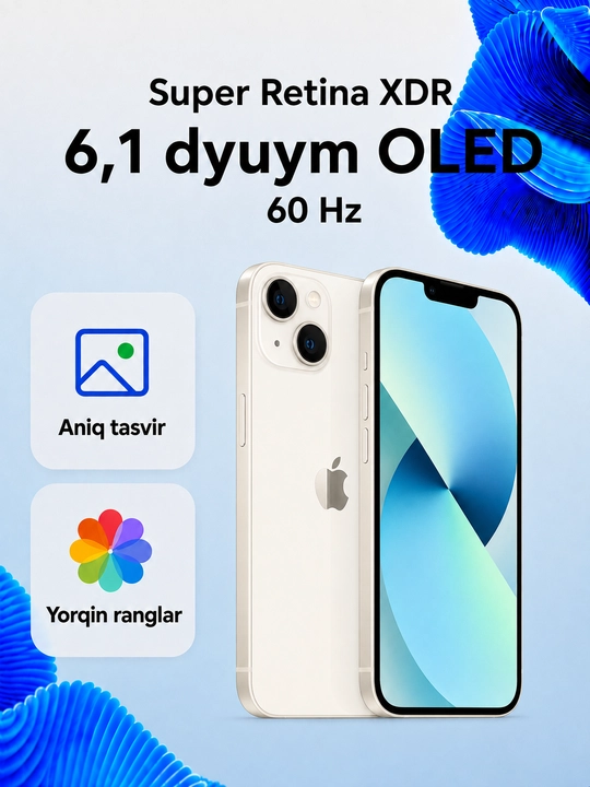 Apple iPhone 13 128GB SIM+eSIM imei ro`yxatdan o`tgan