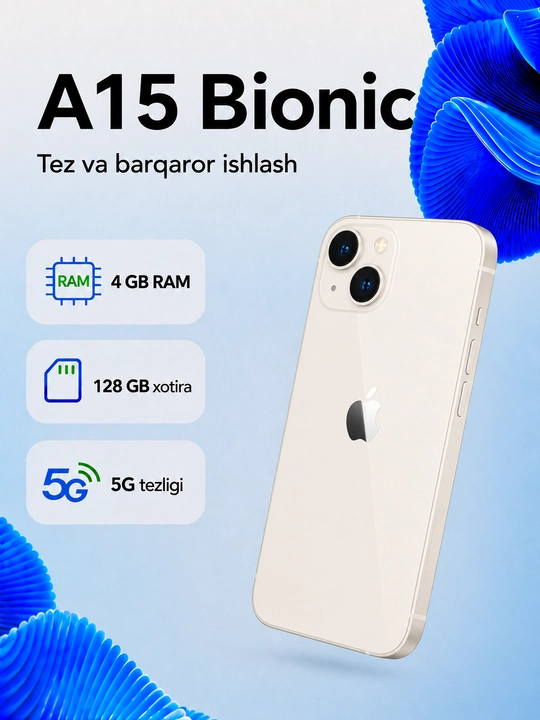 Apple iPhone 13 128GB SIM+eSIM imei ro`yxatdan o`tgan