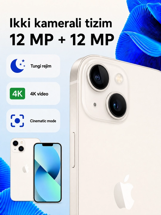 Apple iPhone 13 128GB SIM+eSIM imei ro`yxatdan o`tgan