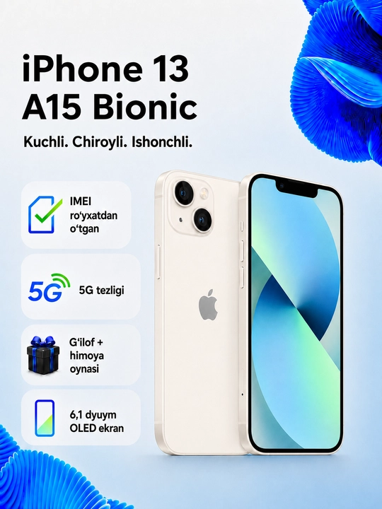 Apple iPhone 13 128GB SIM+eSIM imei ro`yxatdan o`tgan
