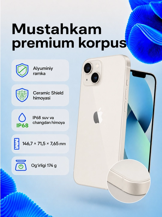 Apple iPhone 13 128GB SIM+eSIM imei ro`yxatdan o`tgan