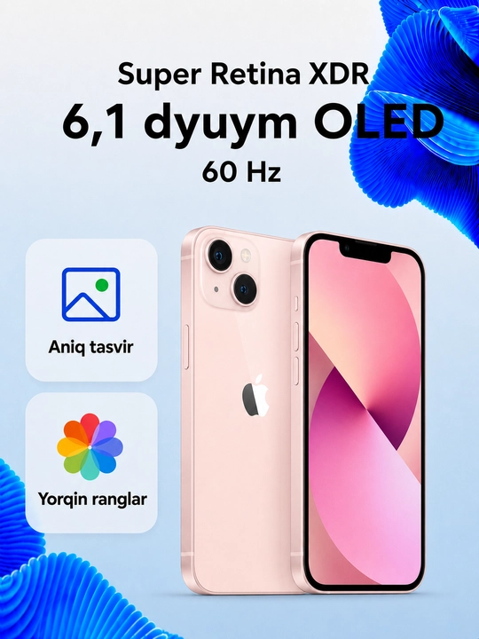 Apple iPhone 13 128GB SIM+eSIM imei ro`yxatdan o`tgan