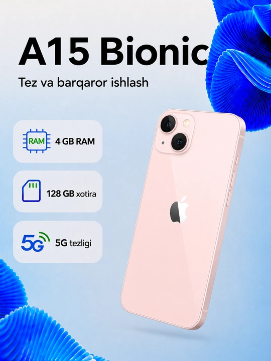 Apple iPhone 13 128GB SIM+eSIM imei ro`yxatdan o`tgan