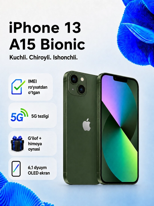 Apple iPhone 13 128GB SIM+eSIM imei ro`yxatdan o`tgan