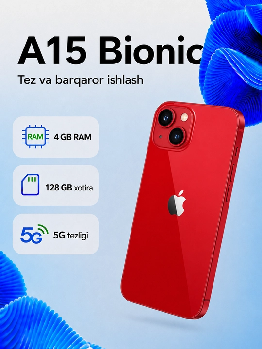 Apple iPhone 13 128GB SIM+eSIM imei ro`yxatdan o`tgan