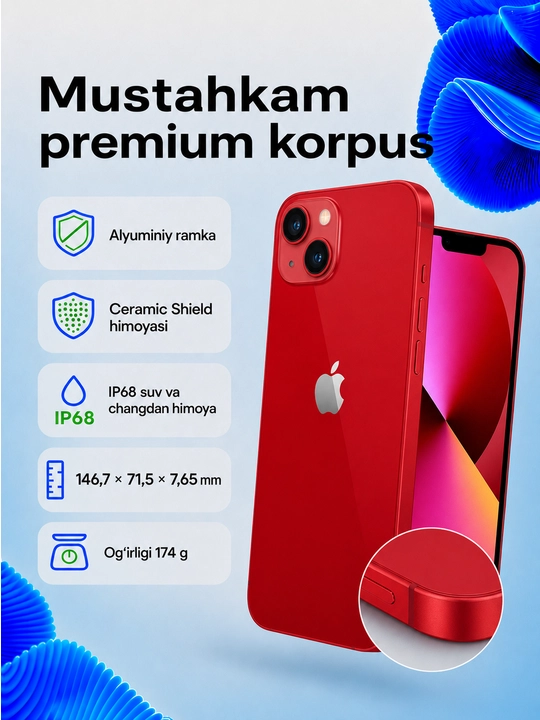Apple iPhone 13 128GB SIM+eSIM imei ro`yxatdan o`tgan