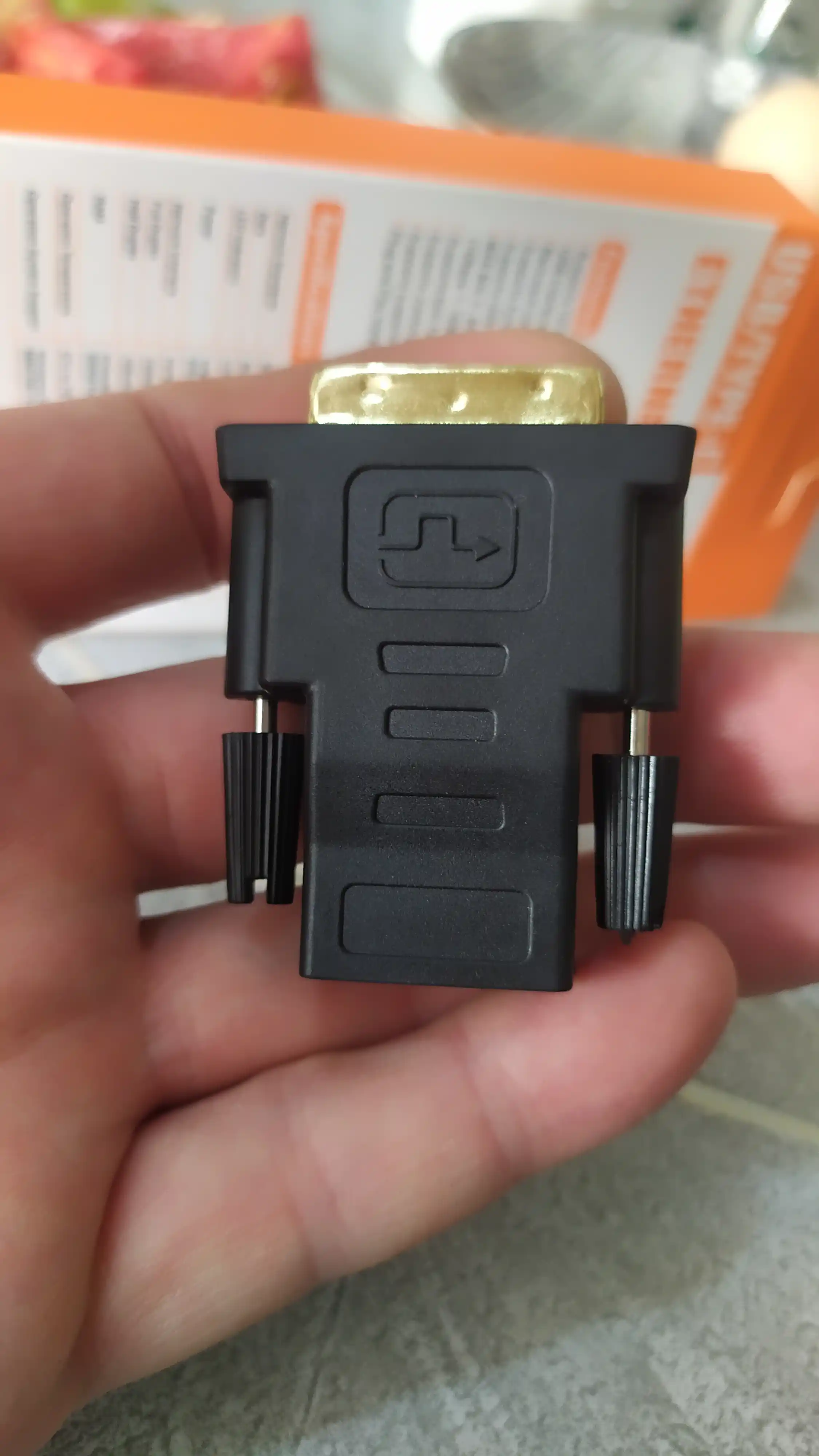 Adapter HDMI F - DVI-D 24+1 M HDMI-dan DVI-ga minusli