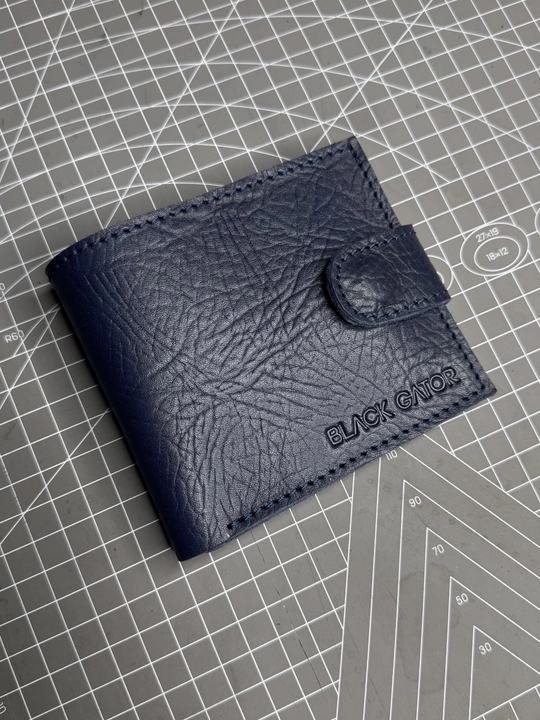 Koshelok hamyon kardholder karta va naqt pul uchun, tabiiy charm Black Gator, ixcham - 