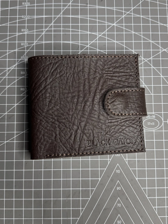 Koshelok hamyon kardholder karta va naqt pul uchun, tabiiy charm Black Gator, ixcham