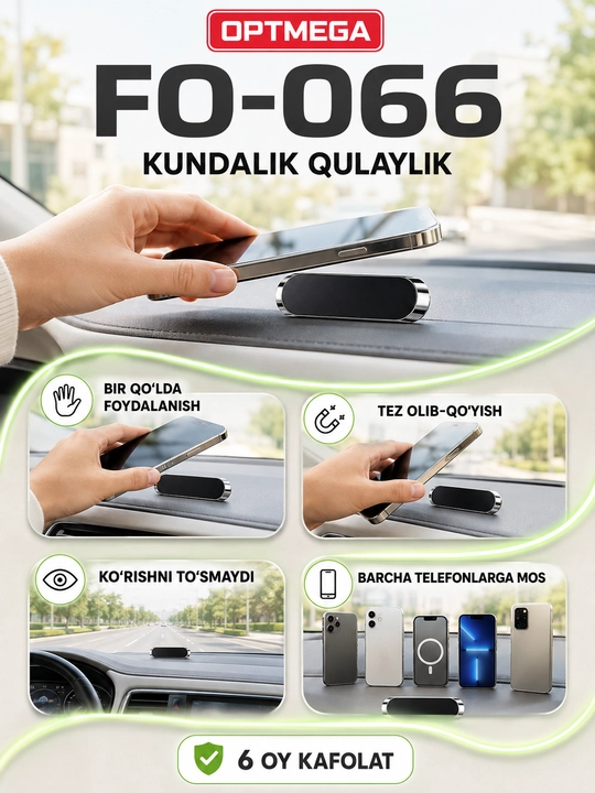 Avtomobil uchun magnit vakuumli telefon ushlagichi Magsafe bilan, 360 darajali, prisoskali