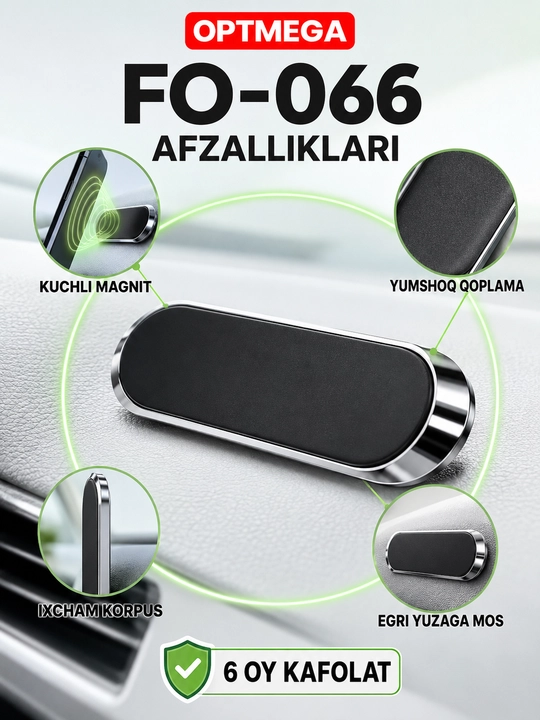 Avtomobil uchun magnit vakuumli telefon ushlagichi Magsafe bilan, 360 darajali, prisoskali