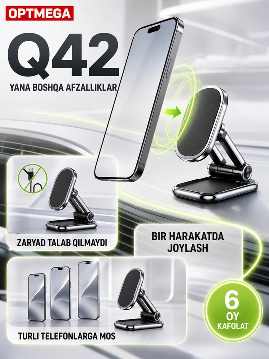 Магнитный держатель телефона для автомобиля с Magsafe, Car Holder, с присоской