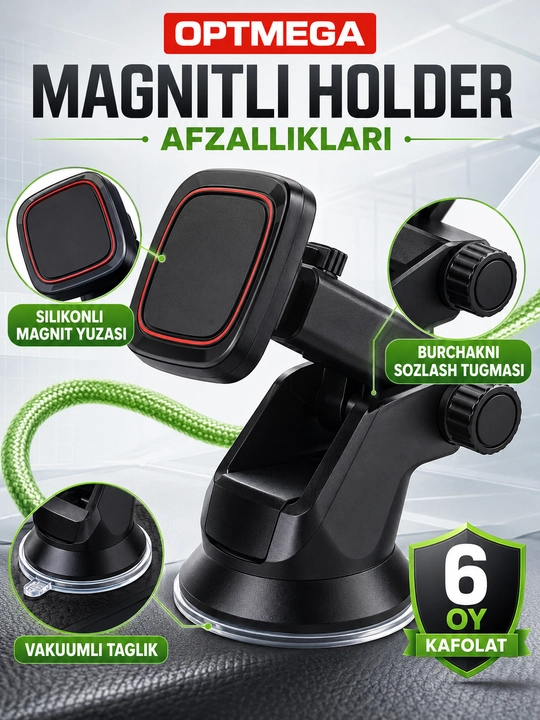 Магнитный держатель телефона для автомобиля с Magsafe, Car Holder, с присоской