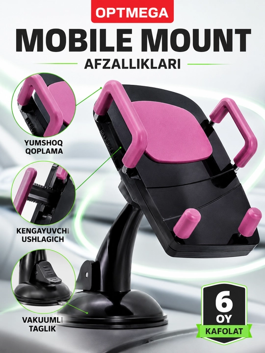 Avtomobil uchun magnit vakuumli telefon ushlagichi Magsafe bilan, 360 darajali, prisoskali