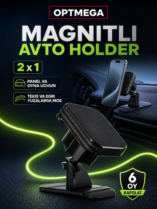 Магнитный держатель телефона для автомобиля с Magsafe, Car Holder, с присоской