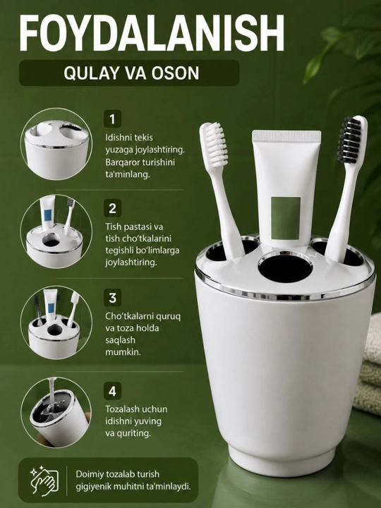 Ish pastasi dispenseri tish pastasi siqgichi tish pastasi ushlagichi tish pastasi dozatori - 