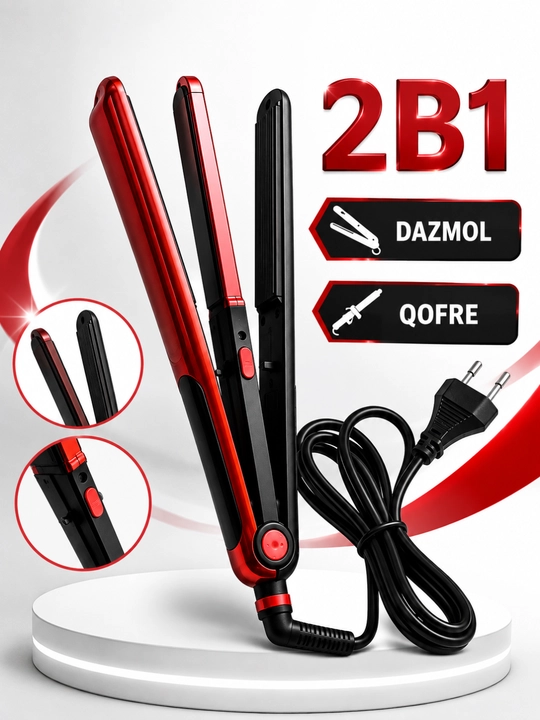 Professional soch to'g'rilagich, gofre, dazmol, jingalak , multistayler, 3 tasi 1 da - 