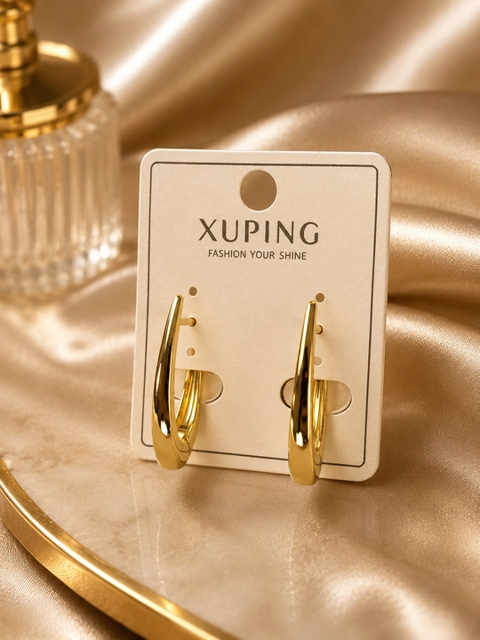 Женские серьги XUPING, золотистые, стильные - 