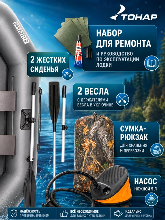 Лодка надувная ПВХ БРИЗ