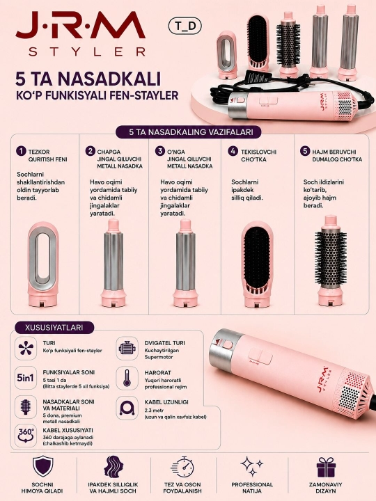 Dyson JRM мультистайлер, дайсон «5 в 1»