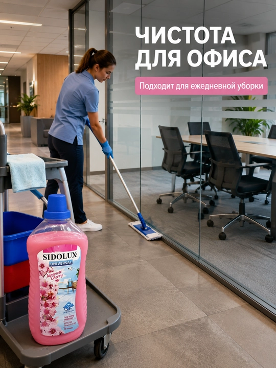 SIDOLUX Japanese Cherry pol va yuzalarni yuvish uchun universal vosita, 1 l