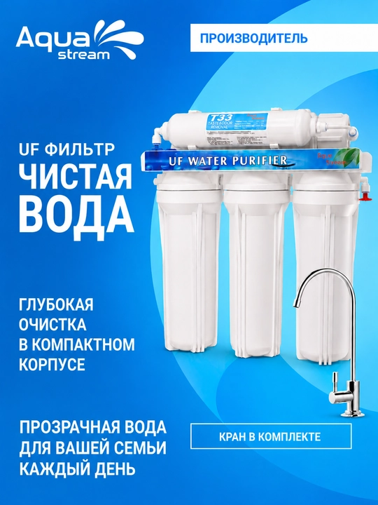 NW-UF-305 yuviladigan suv filtri, 5 bosqichli tozalash - 