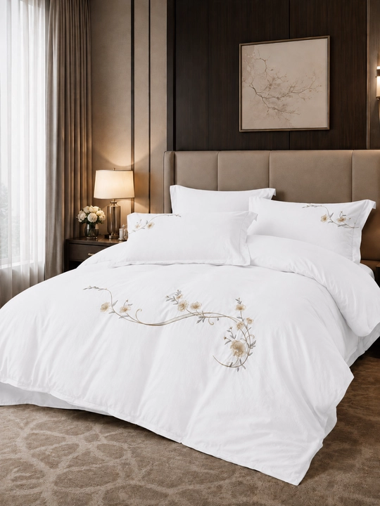 Nafis kashtali 4 qismli choyshab to‘plami 50×70, 230×240, 200×230 sm - 