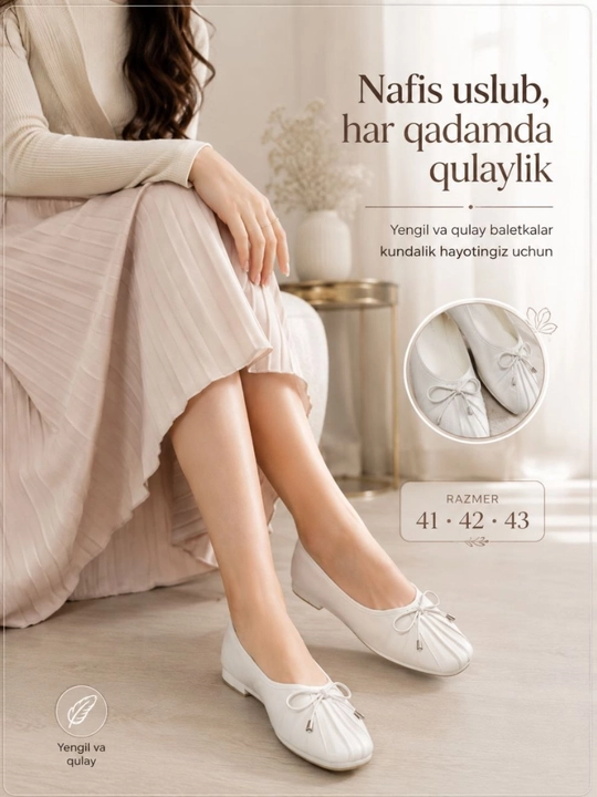 Ayollar baletkalari, qulay baletkalar, baletkalar, ulkan baletkalar, 41, 42, 43-o‘lchamlar - 