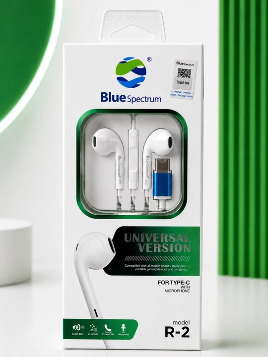 Проводные наушники Blue Spectrum R-2 Type-C с микрофоном и управлением