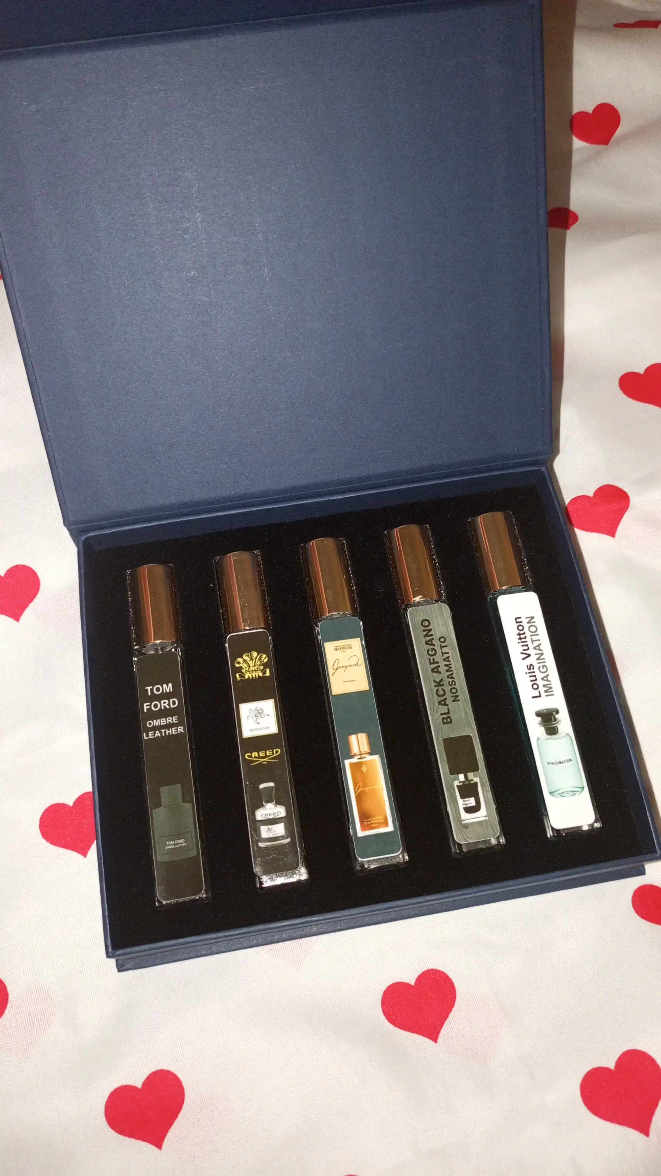 Erkaklar uchun sovg'a: atirlar to'plami 5 tasi 1 da — Ganymede, Black Afgano, Creed, 10 ml