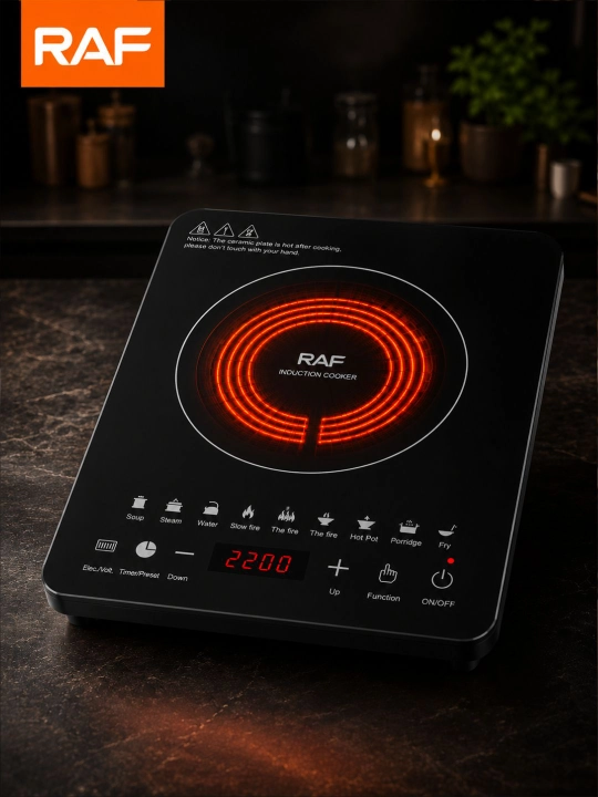 RAF sensorli elektr pishirish induksion pechkasi 2200W zamonaviy dizayn