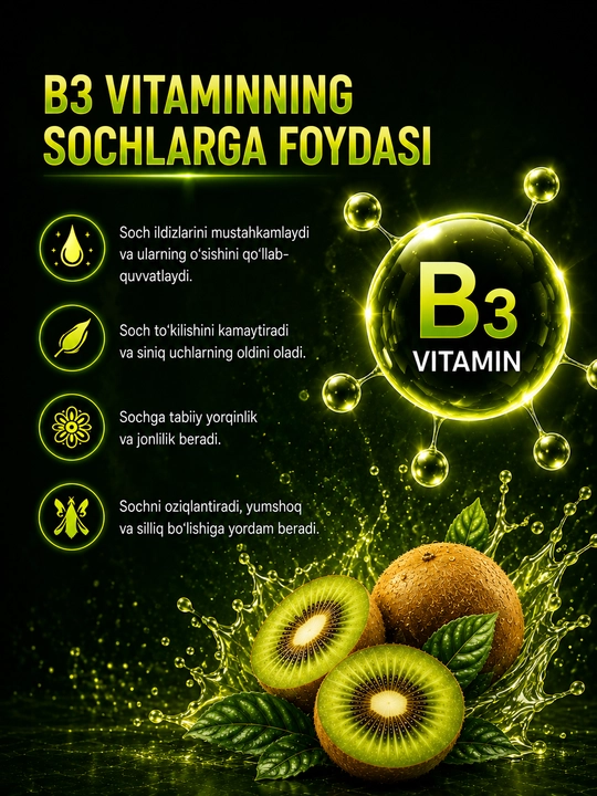 Carbon B3 Vitamin шампунь для волос 1200 мл, укрепляющий и питательный