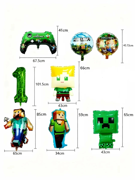 Набор шаров Minecraft 10 шт., воздушные шары на день рождения, декор детского праздника