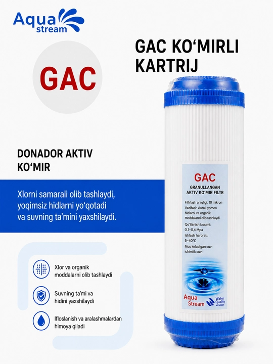 Фильтр для воды под мойку, с краном и баком на 8 л, AquaStream NW-RO50